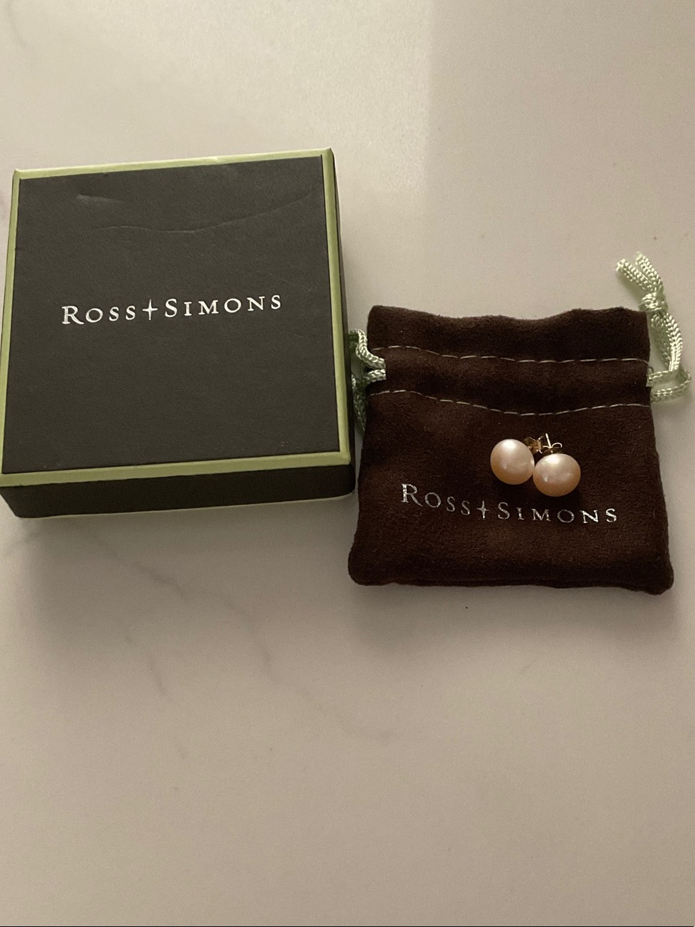 Ross-Simons Soft Pearl Stud Earrings